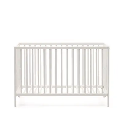 KAVE HOME Shantal spjälsäng i massiv ask i vit finish, 60 x 120 cm