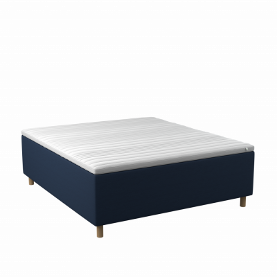 BOBOhome Tidur+ kontinentalsäng inkl. bäddmadrass, 180x200 - blå Ekstra fast (over 100 kg) Ekstra fast