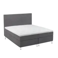 BOBOhome Tidur+ kontinentalsäng inkl.övermadrass och sänggavel, 180x200 - antracitgrå Ekstra fast (over 100 kg) Ekstra fast