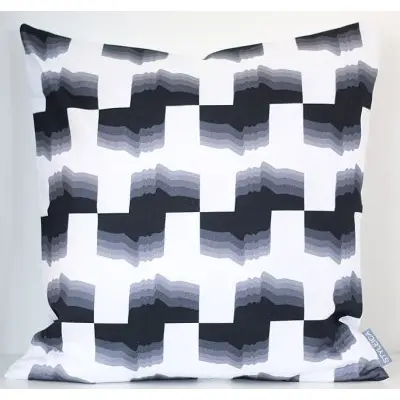 Kuddfodral sha-dows 50x50 cm, vit/svart