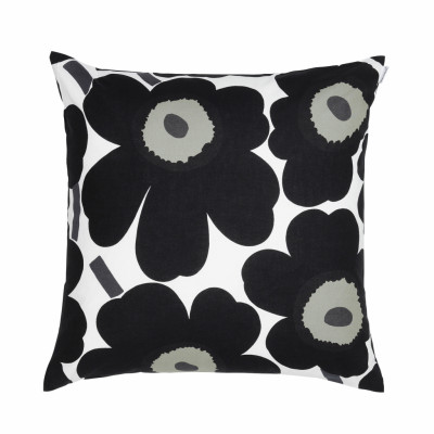 Kuddfodral Unikko svart 50x50