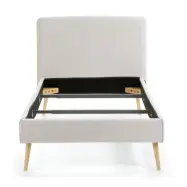 KAVE HOME Dyla sängöverdrag - beige tyg (för en 90x190cm sängram)