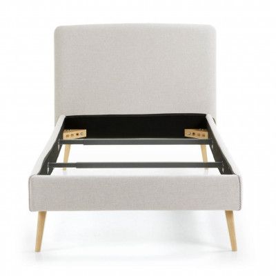 KAVE HOME Dyla sängöverdrag - beige tyg (för en 90x190cm sängram)