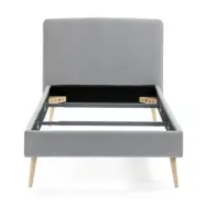 KAVE HOME Dyla sängöverdrag - grått tyg (för en 90x190cm sängram)