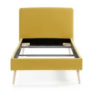 KAVE HOME Dyla sängöverdrag - senapsgult tyg (för en 90x190cm sängram)