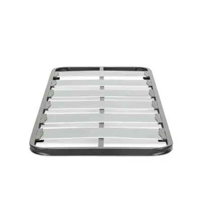 KAVE HOME Talo sängbotten utan ben, med lameller - grå metall (80x200)