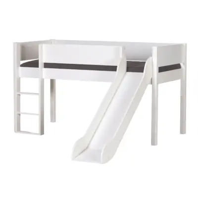 Manis-H Loke halvhög säng med klassisk sänggrind och utdragsskena - 160 cm - 90x160