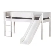 Manis-H Loke halvhög säng med klassisk sänggrind och utdragsskena - 200 cm - 90x200