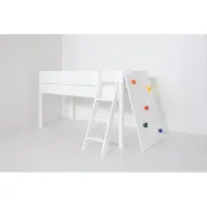 Manis-H Vilde Halvhög säng med klassisk sänggrind och klättervägg - 200 cm - 90x200