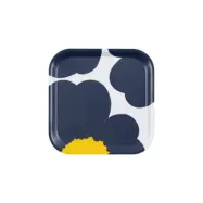 Bricka Unikko 60th 20x20 cm blå/gul