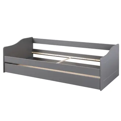 NORDIC LIVING COLLECTION Bäddsoffa Malte 90x200 grå inkl. funktionell SL