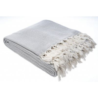 NORDVÄRK Ball? vad? rätt?överkast, rektangulärt - antracitgrå bomull (200x230)