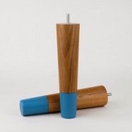 Prettypegs Carl 230 sängben 4-pack - Teak/blå