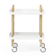 Serveringsvagn Block vit/ask