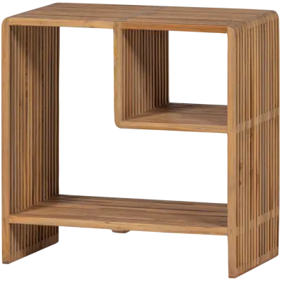 WOOOD Jasmijn sidobord, med 2 hyllor - naturligåtervunnen teak (55x30)