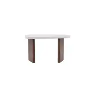 VENTURE DESIGN Grönvik sidobord - ljusgrå betonglook och mocca MDF (70x45)