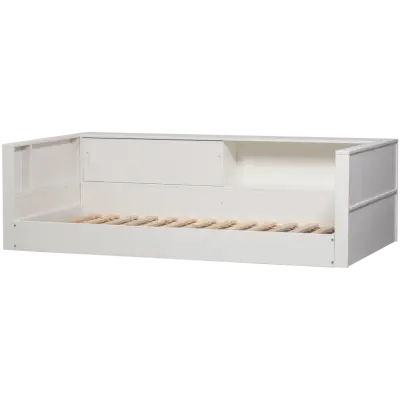 WOOOD Carter juniorsäng, med förvaring, utan ribbor - vit furu (90x200)