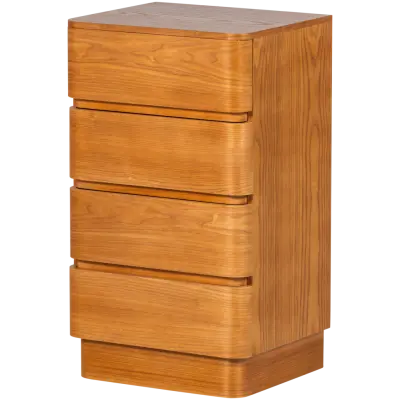 WOOOD Fejo byrå, med 4 lådor - brun MDF