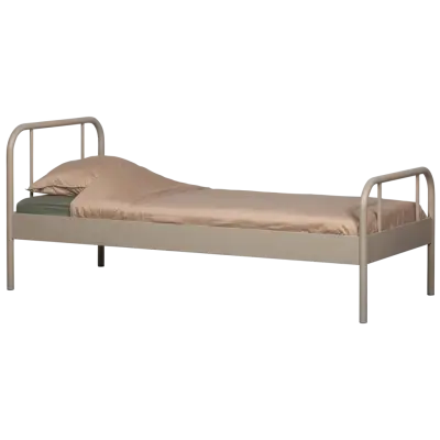 WOOOD MATA ENKELSÄNG METALL SAND 90x200CM