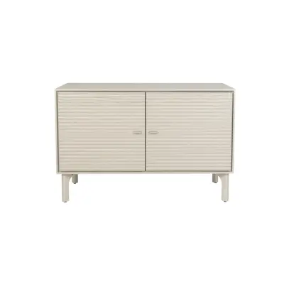 ZUIVER Morgonskänk, m. 2 dörrar och 2 hyllor - grå rotting/MDF/akaciaträ