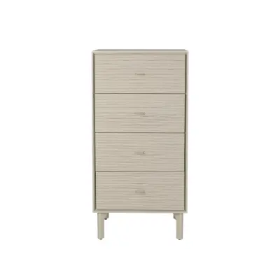 ZUIVER Morgon byrå, w. 4 lådor - grå rotting/MDF/akaciaträ