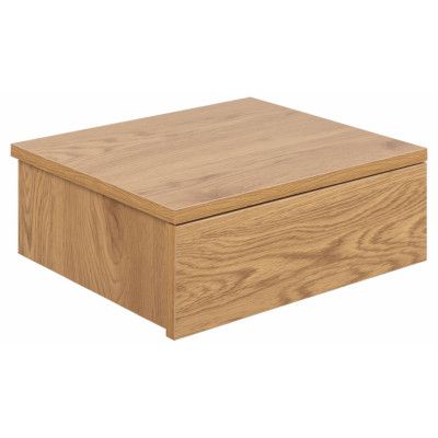 ACT NORDIC Avignon vägghängt sängbord, m. 1 låda - naturligt vild ekpapper MDF (37x32)