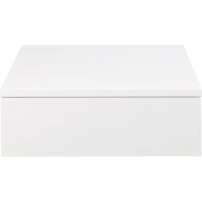 ACT NORDIC Avignon vägghängt sängbord, m. 1 låda - vit MDF (37x32)