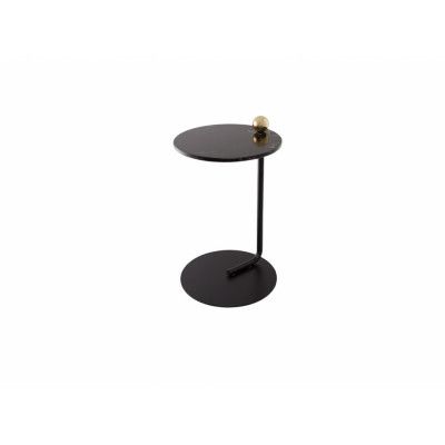 AYTM - Castellum Sidobord Ø40xH60 Svart/Svart Marmor