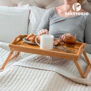 Sängbord Bambubricka med ben