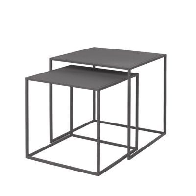 FERA Satsbord Set med 2 bord Blomus Steel Grey