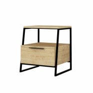 FUNZI LIVING Pal sängbord, m. 1 fack och 1 dörr - ekmelamin (45x40)