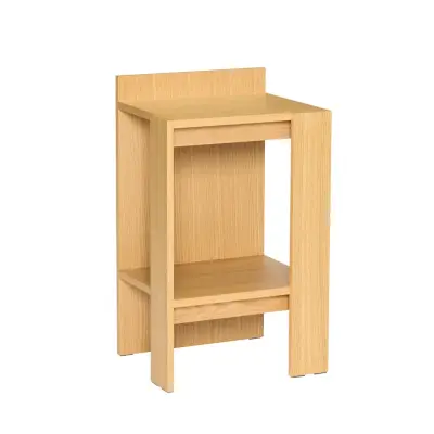 Hübsch - Merge nattduksbord i ljus ek, höjd 70 cm –