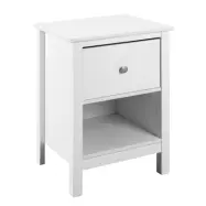 NORDIC LIVING COLLECTION Chilly Home sängbord, med 1öppet fack och 1 låda - vit furu (47x40)