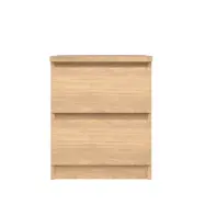 TVILUM Naia natbord, m. 2 lådor - Jackson Hickory naturspånskiva (40,4x50)