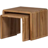 WOOOD Jasmijn sätesbord - naturligåtervunnen teak (set om 2)
