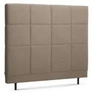 Fyrkantig sänggavel, höjdjusterbar - antilop beige polyestertyg (L:140)