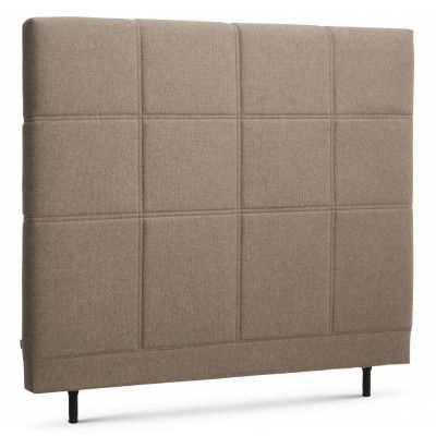 Fyrkantig sänggavel, höjdjusterbar - antilop beige polyestertyg (L:140)