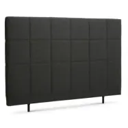 Fyrkantig sänggavel, höjdjusterbar - antracitgrå polyesterväv (L:180)