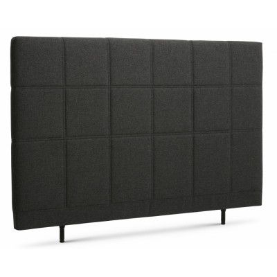 Fyrkantig sänggavel, höjdjusterbar - antracitgrå polyesterväv (L:180)