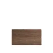 KAVE HOME Norlen huvudgavel, med LED-lampa - mörk valnötsfaner (för säng 160 x 200 cm)