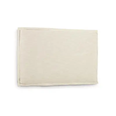 KAVE HOME Tanit sänggavel, med avtagbart lock - vitt linne (för 160 cm sängar)