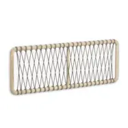 KAVE HOME Aberash sänggavel - naturligt miniträ och grått snöre (för 160 cm sängar)