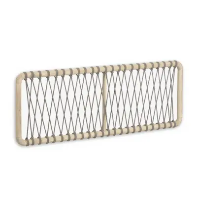 KAVE HOME Aberash sänggavel - naturligt miniträ och grått snöre (för 160 cm sängar)