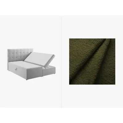 MICADONI  Bäddset med boxspring: Huvudgavel + boxspring/madrass + bäddmadrass,