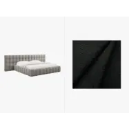 MICADONI  Sammetssäng med förvaring och dubbel huvudgavel,"Mamaia", 230x300x100
