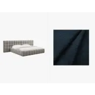 MICADONI  Sammetssäng med förvaring och dubbel huvudgavel,"Mamaia", 230x300x100