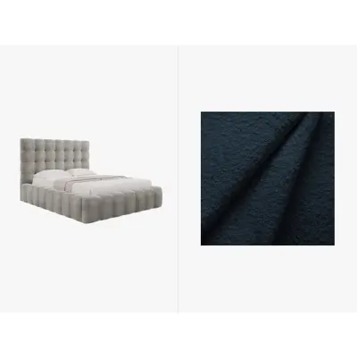 MICADONI  Sammetssäng med förvaring och huvudgavel,