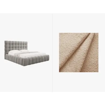 MICADONI  Sammetssäng med förvaring och huvudgavel,