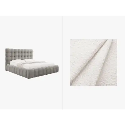 MICADONI  Sammetssäng med förvaring och huvudgavel,