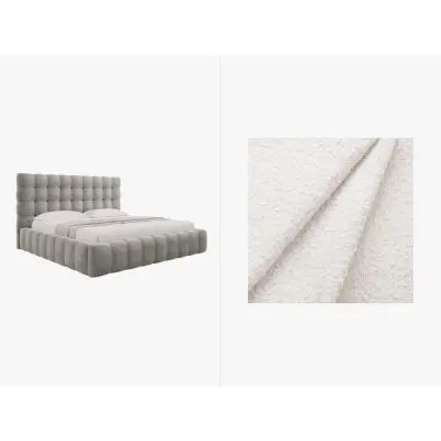 MICADONI  Sammetssäng med förvaring och huvudgavel,